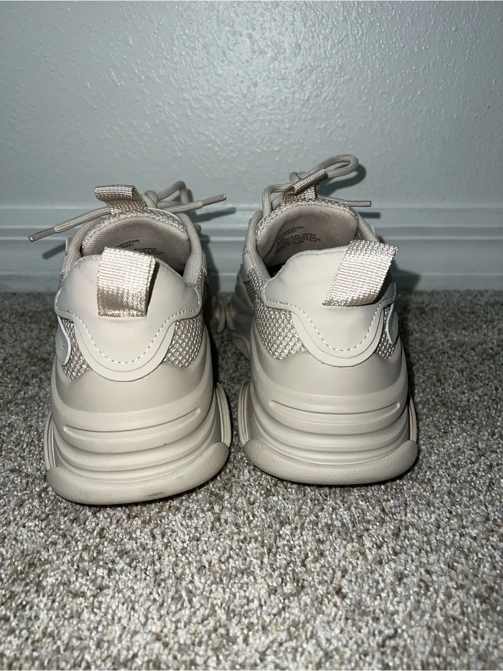 Steve Madden Platform Chunky Sneakers in Light Beige